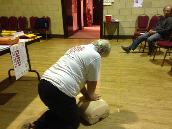 CPR training in action