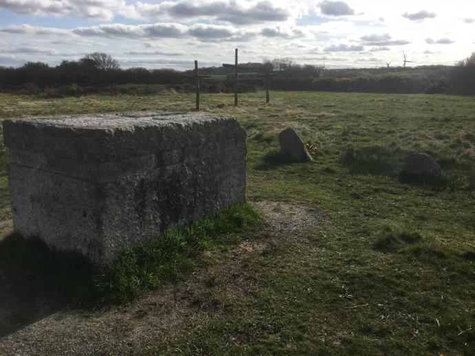 Crosses on the moor near the Millenium Stone