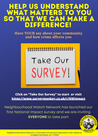 Neighbourhood Watch survey poster
