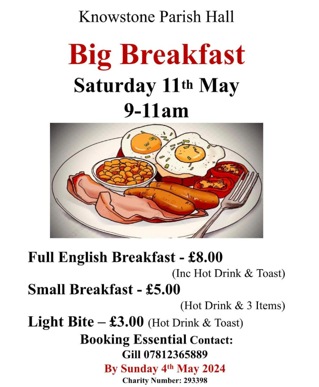 Details on Big Breakfast being held on 11th May