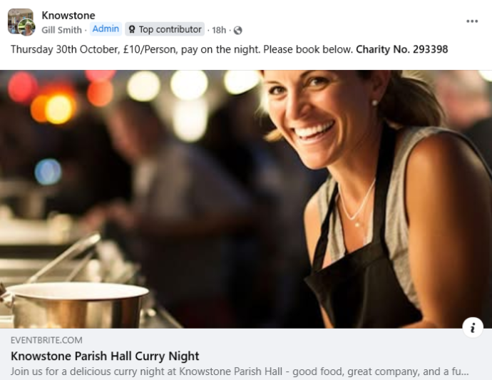 Curry Night 30th October